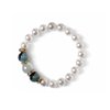 BRACELET 3750 ELASTIC - PEARLS OF MOTHER OF PEARL AND NATURAL AGATE