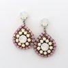 EARRING 1117 WHITE+PINK