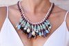 NECKLACE 2166 TURQUOISE AND PURPLE