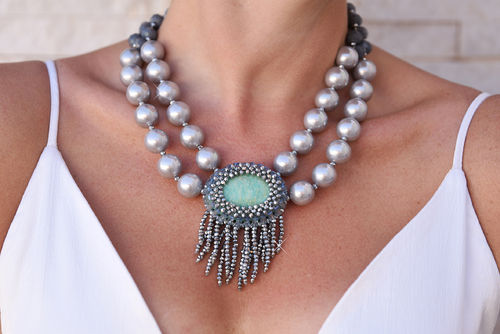 NECKLACE 2643 PEARL GRAY