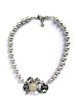 COLLIER 1709 PERLES EN COQUILLE GRISE