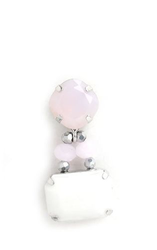 EARRING 2632 PINK+WHITE
