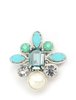 EARRING 1654 TURQUOISE CLIP