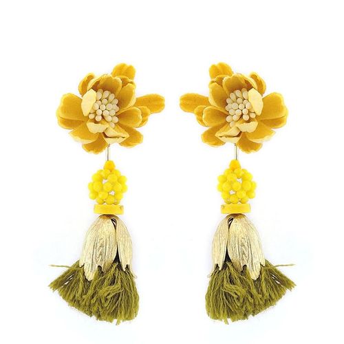 EARRING 2321 YELLOW WITH CLIP