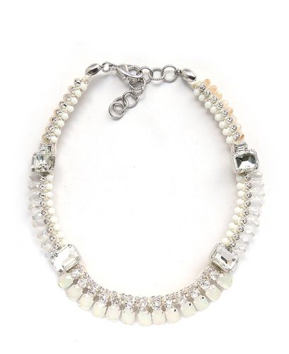 NECKLACE 2630 WHITE AND CHAMPAGNE