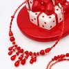 NECKLACE 4325 RED MAGNET CLOSURE